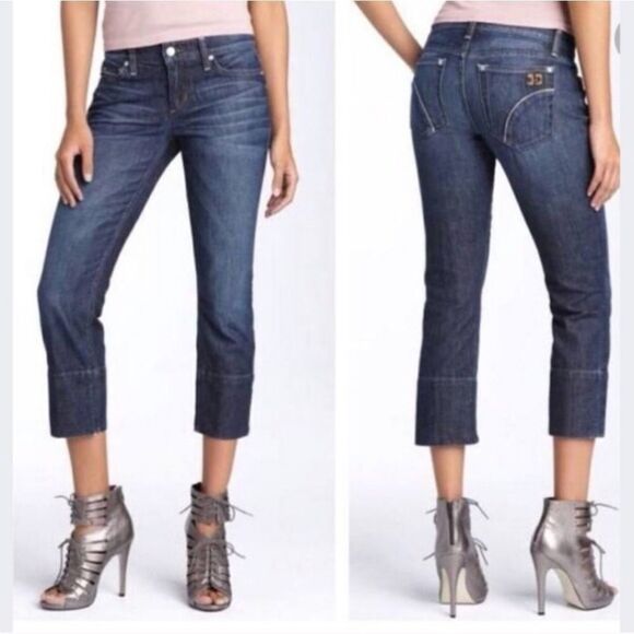 💜Anthropogie Joe's Jeans Socialite Kennedy Cuffed Capri Jeans Size 10/30 - Picture 1 of 12